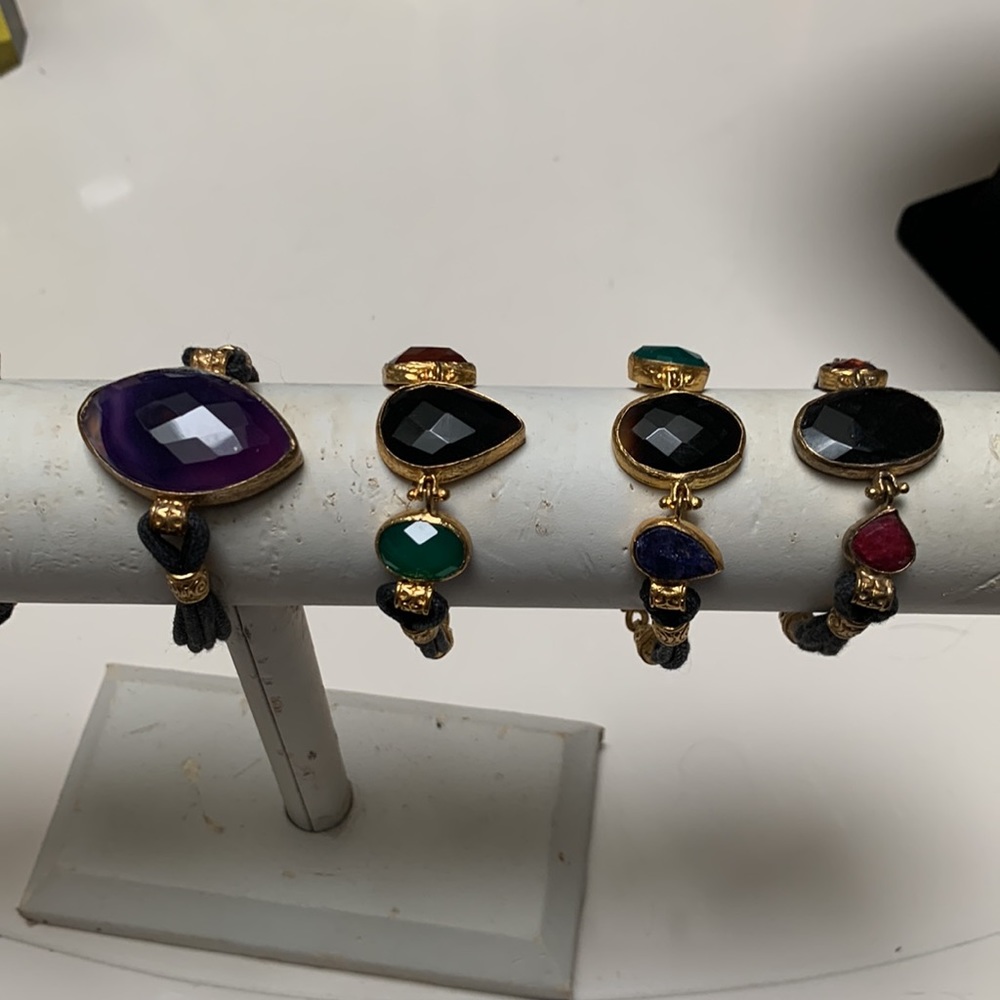 Bracelets With Stone Different Colored Stone Pend… - image 3